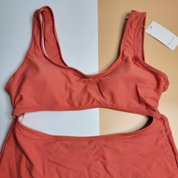 Ekouaer Women's Orange One Piece Swimsuit size XXL NWT - Picture 5 of 11